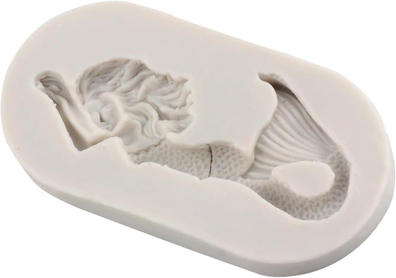 TAOXIBEI Mermaid Silicone Mold Mermaid Polymer Clay Molds for DIY Crafts Epoxy Resin Casting Air Dry Polymer Clay Plaster Jewelry Making - Image 3